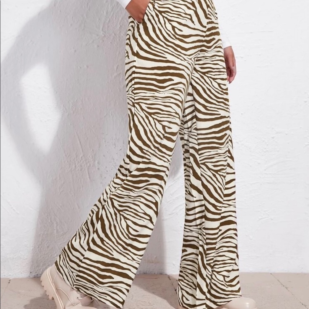 Zebra wide leg pants